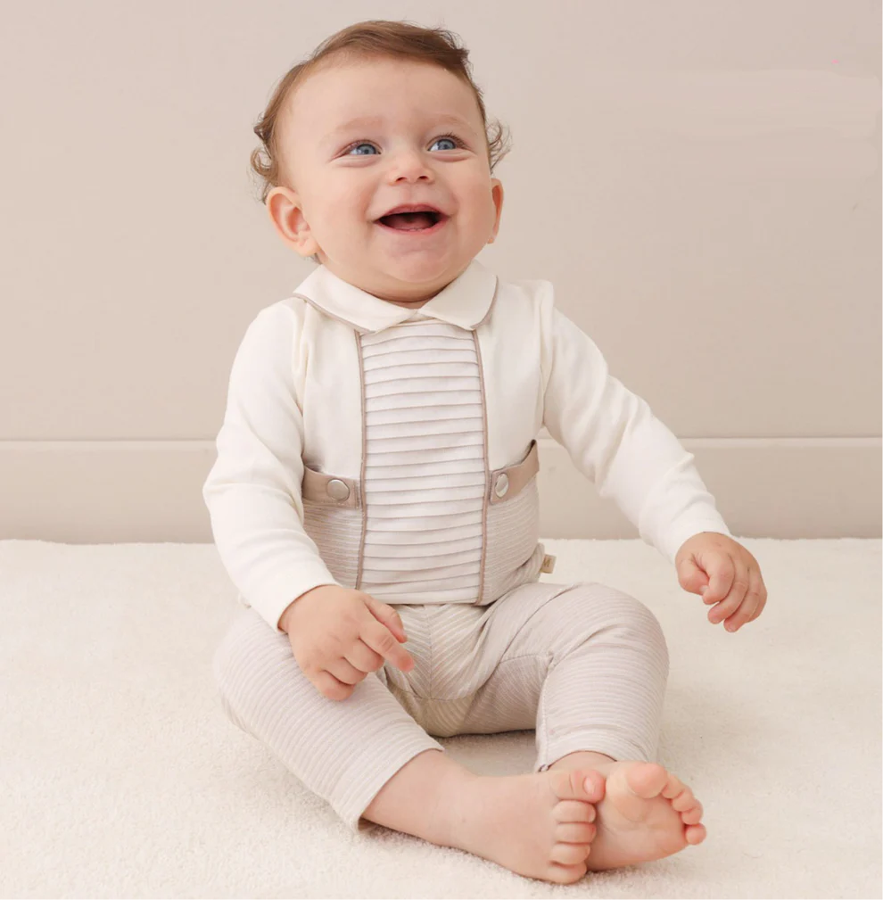 Baby Boy 2-Piece Pleated Knit Set