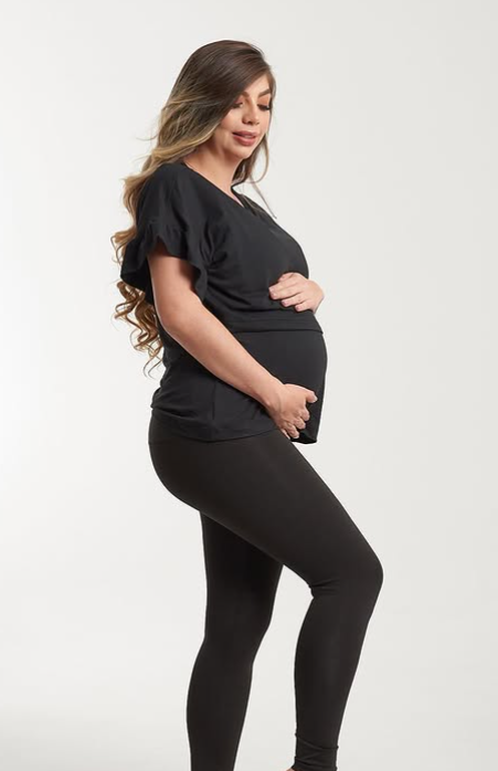 Blusa de Lactancia con Volantes – Comodidad y Estilo para Mamá