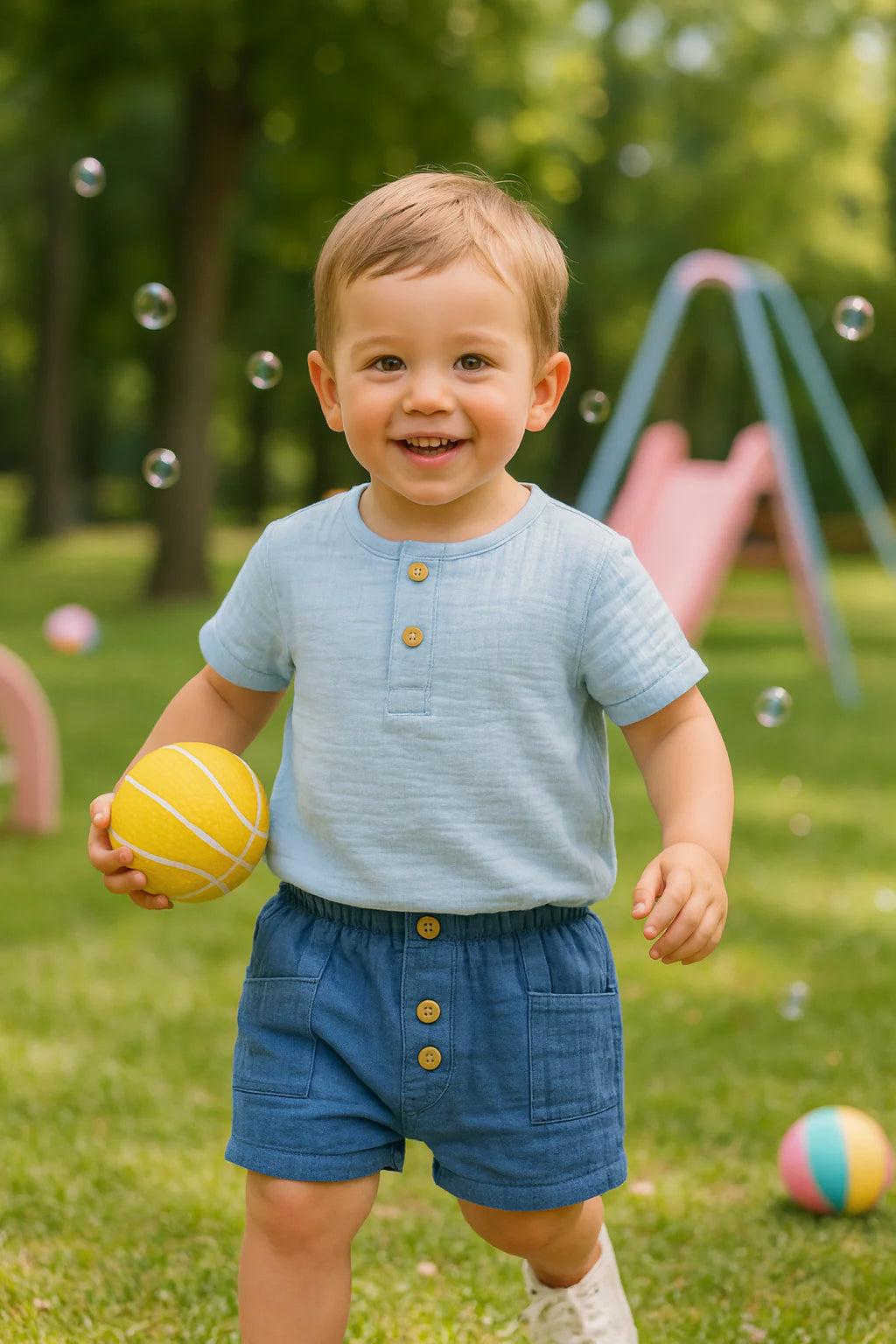 Baby Boy 2 Pieces Blue Casual Set
