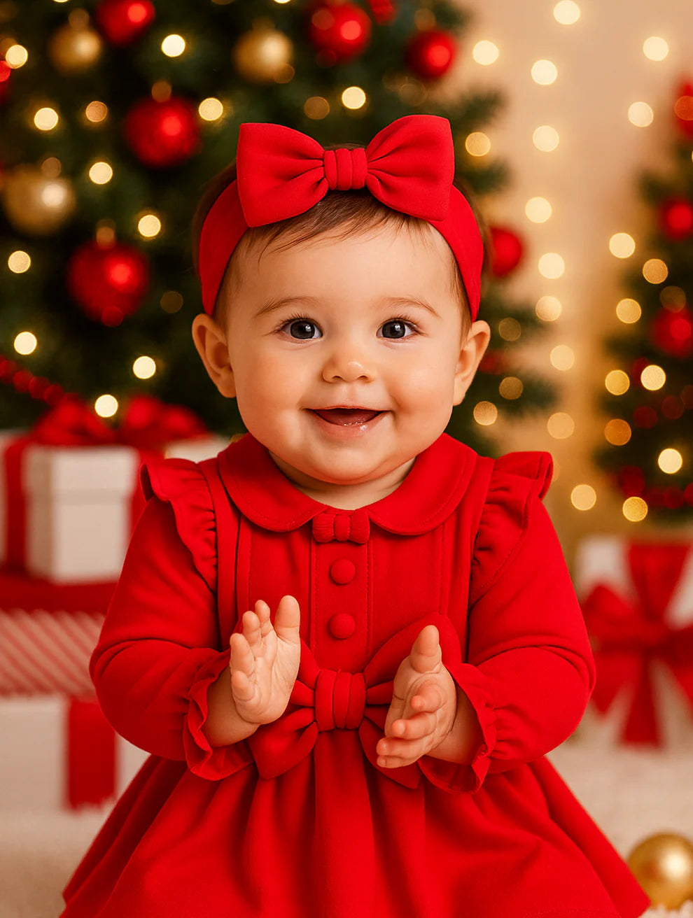 Baby Girl Coquette Red Dress