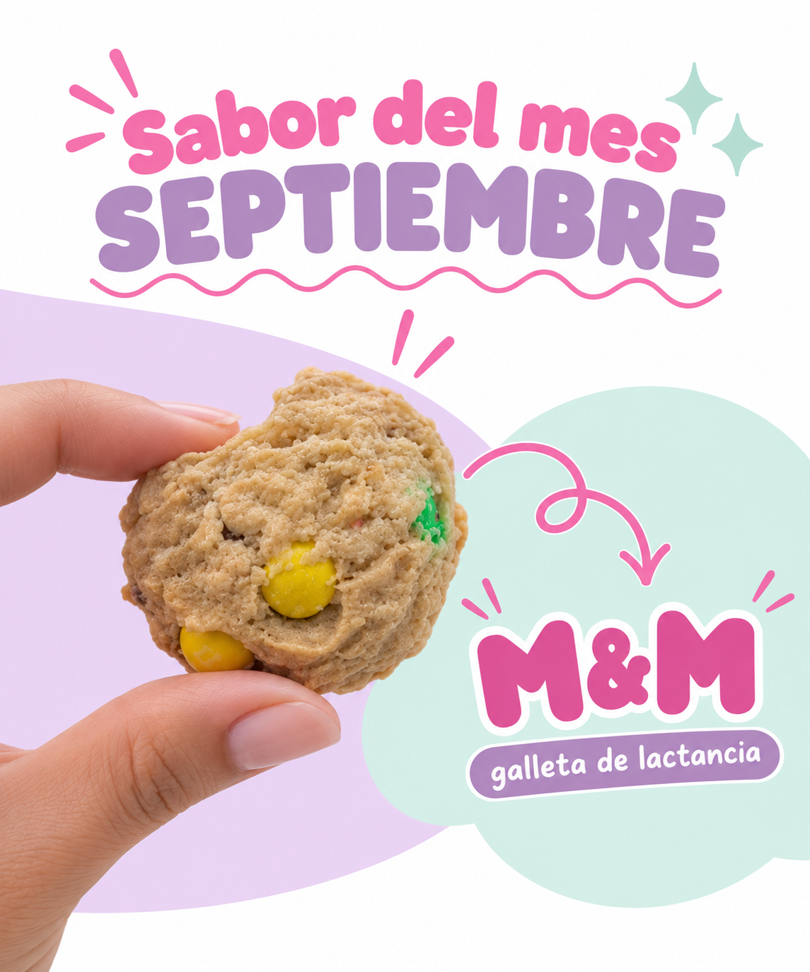 Galletas de Lactancia Lunabee - Sabor M&m (12 unidades)