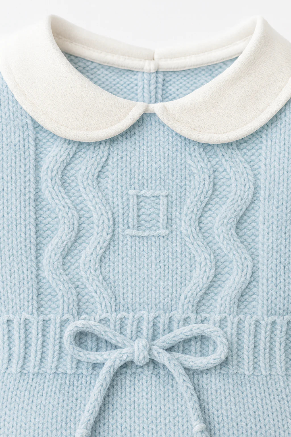 Classic Knitted Baby Romper with Beanie