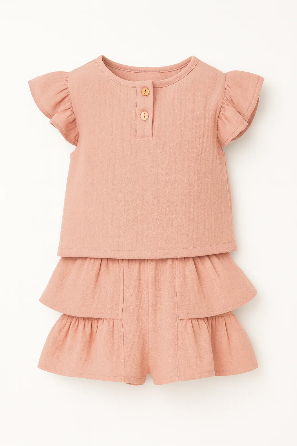 Cream Ruffle 2- Piece Set