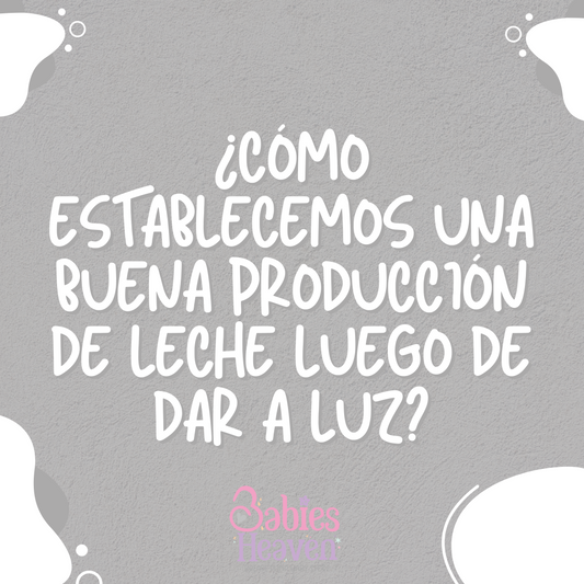 ¿Cómo establecemos una buena producción de leche luego de dar a luz?