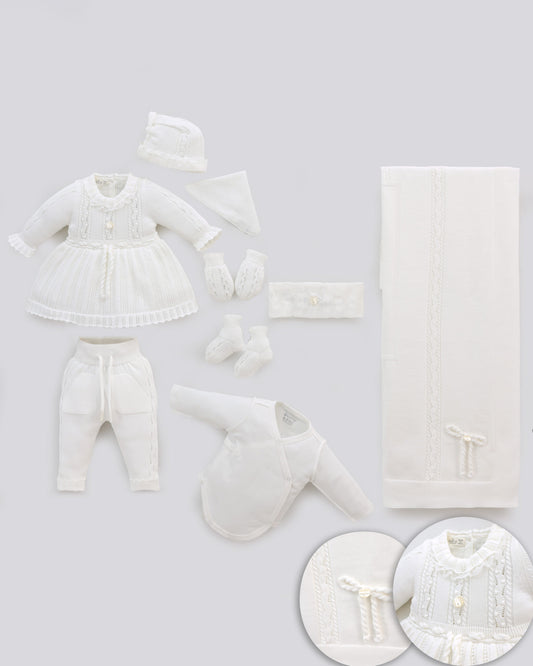 Set de recién nacido para niña de 9 piezas - Babies Heaven