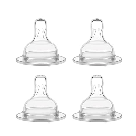 Silicone Nipple Slow Flow, 4pc