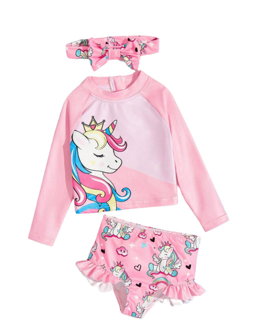 Long Sleeves With Uncovered Shoulders And Unicorn Pattern