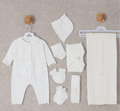 Baby Girl White 8 piece NewBorn Set