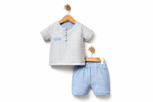 Conjunto Bebé Niño Celeste Pocket Comfort – 2 Piezas