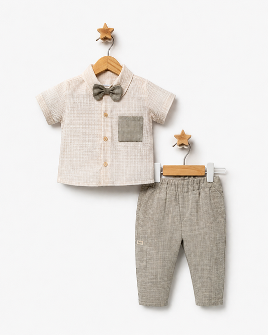 Classic Bow – Camisa y Pantalón 2 Piezas