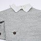 Baby Boy 3 Pieces Gray Jumper with Long Sleeve Shirt