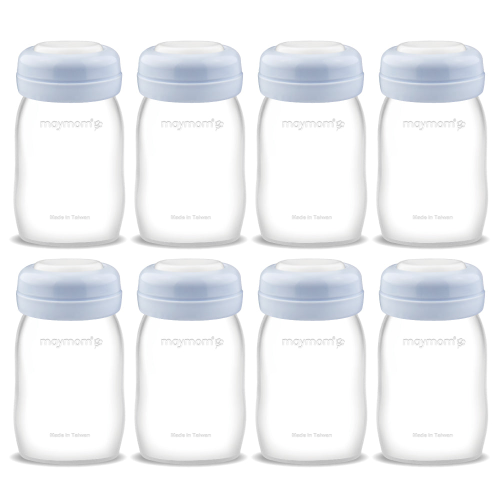 Maymom Wide Neck Breastmilk Collection n Storage Bottle 5.4 oz; 8pc. Re-markable SureSeal Disc. Fits Spectra S2 Spectra S1 Spectra 9