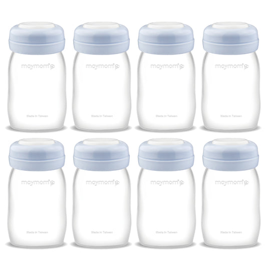 Maymom Wide Neck Breastmilk Collection n Storage Bottle 5.4 oz; 8pc. Re-markable SureSeal Disc. Fits Spectra S2 Spectra S1 Spectra 9