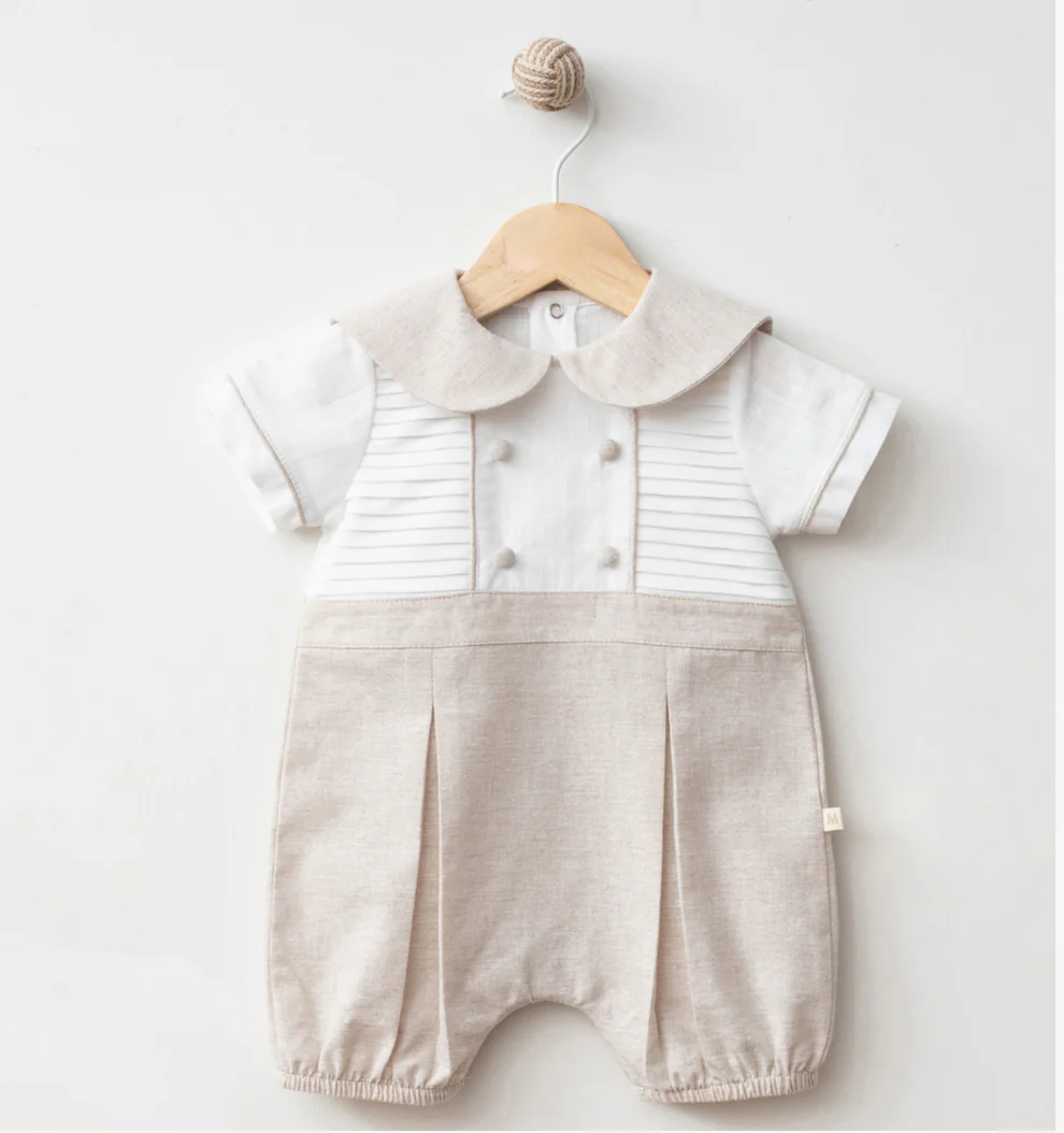 Baby Boy Linen Romper