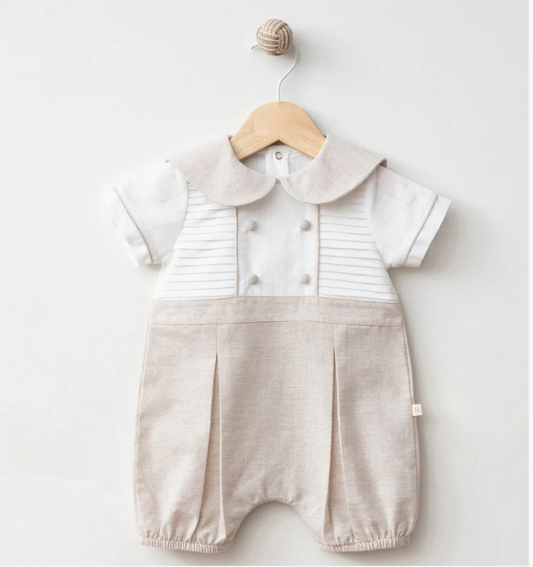 Baby Boy Linen Romper