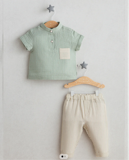Baby Boy 2-Piece Textured Set