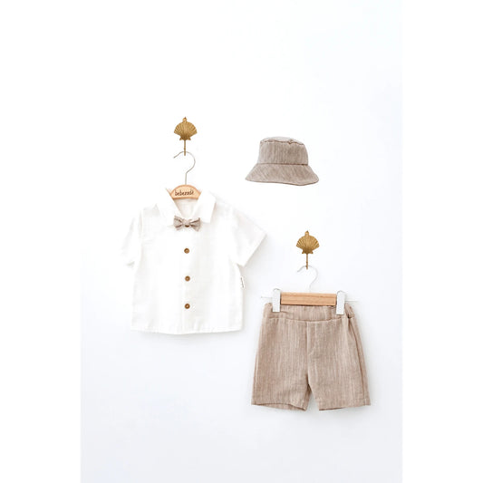 Set Elegante 3 Piezas con Sombrero para Bebé