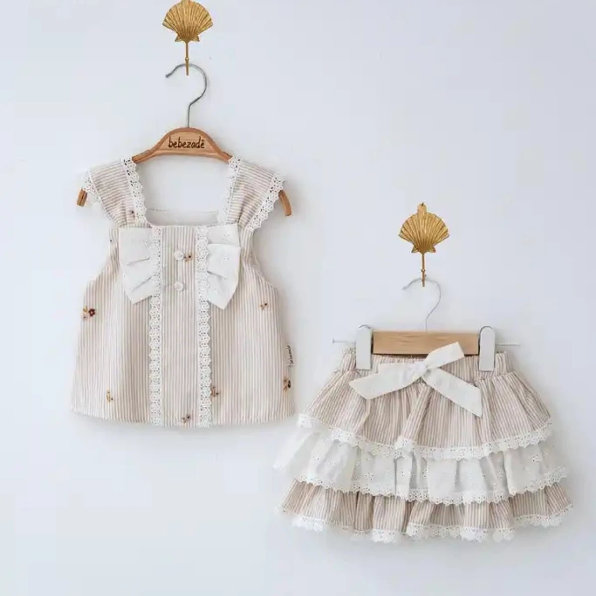 Set Falda Encaje & Blusa Elegante para Bebé