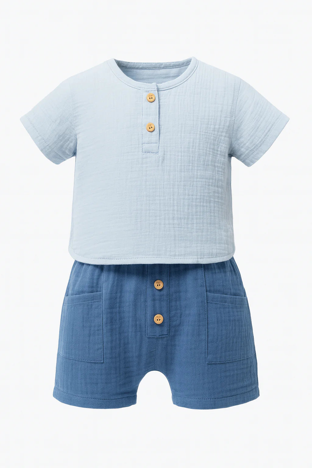 Baby Boy 2 Pieces Blue Casual Set