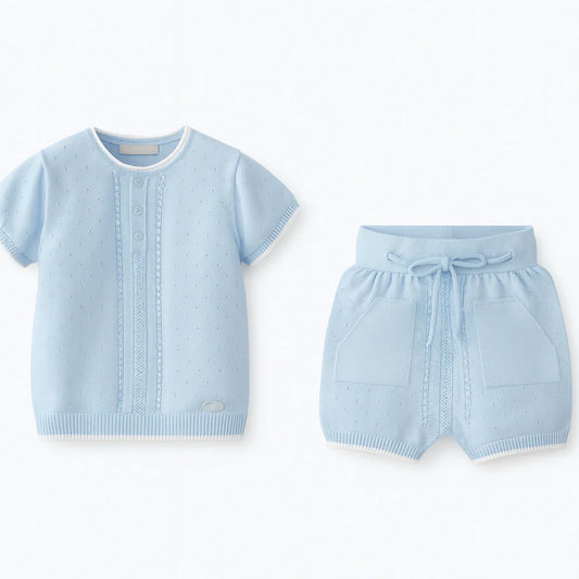 Baby Boy Blue Knit Set