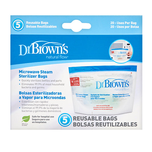 Dr. Brown’s™ Microwave Steam Sterilizer Bags, 5-Pack