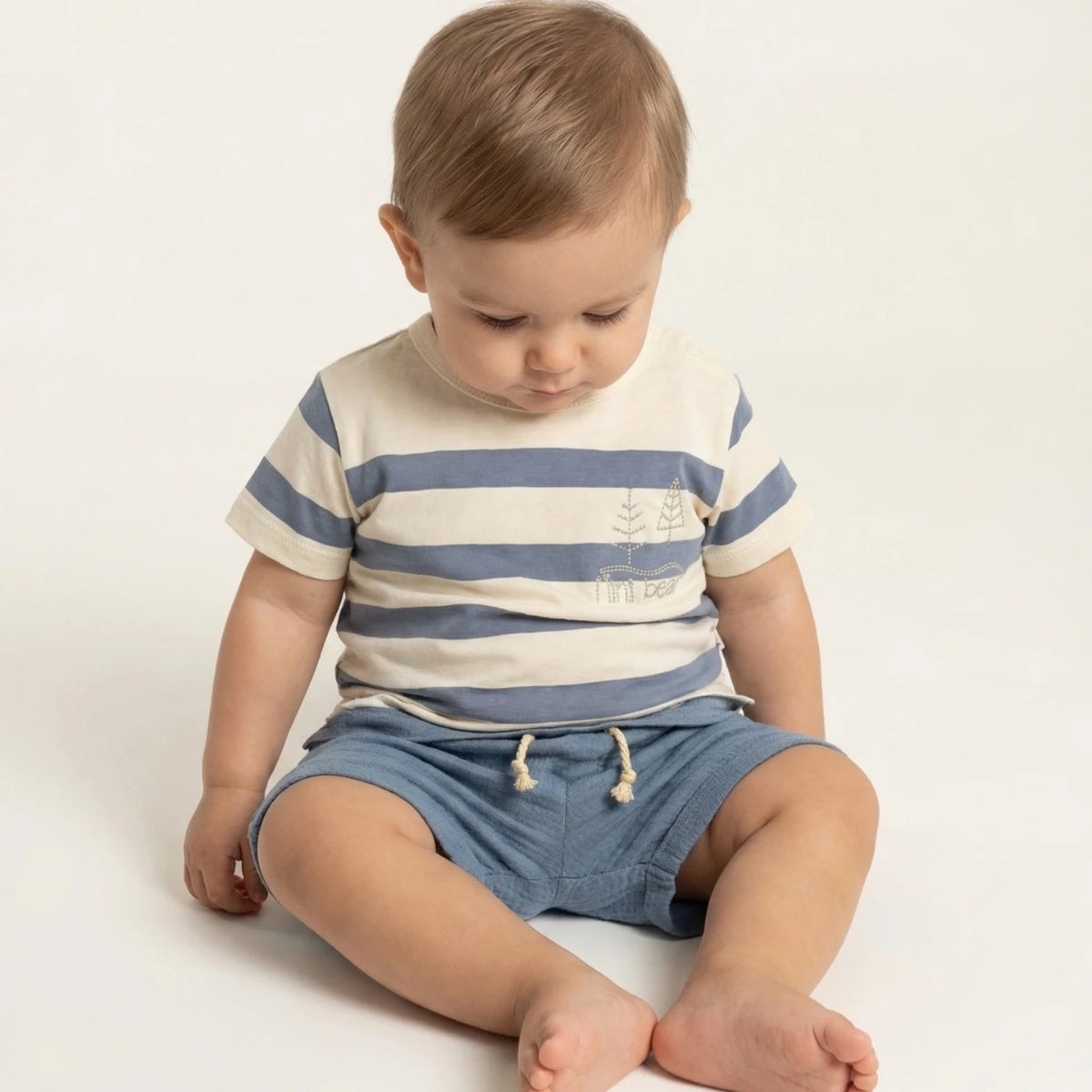 Set Rayas & Short Cómodo para Bebé