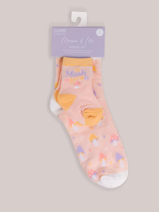 Mama & Me Matching Socks Set - Mushy Love