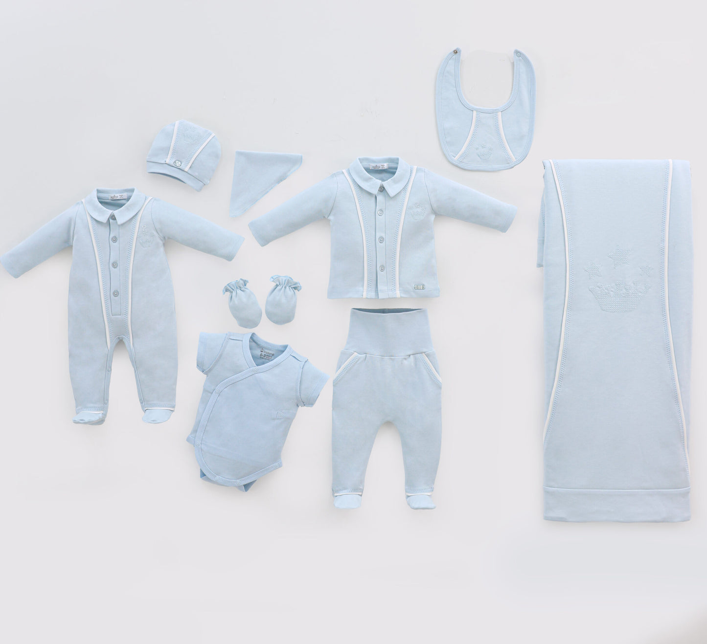 Baby Boy Newborn Set Of 9 Pieces