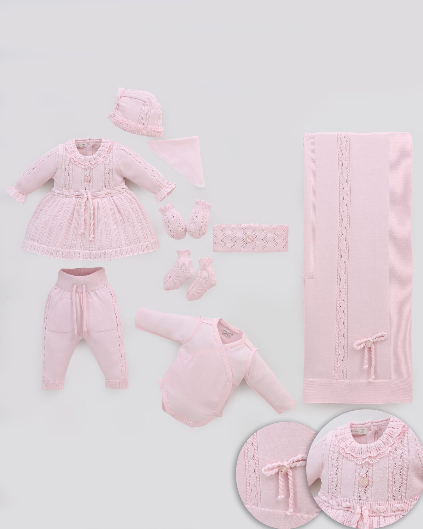 Baby Girl Newborn Set Of 9 Pieces