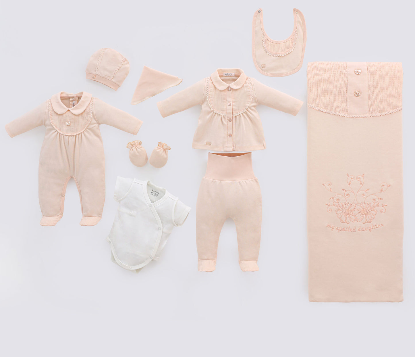 Baby Girl Newborn Set Of 9 Pieces
