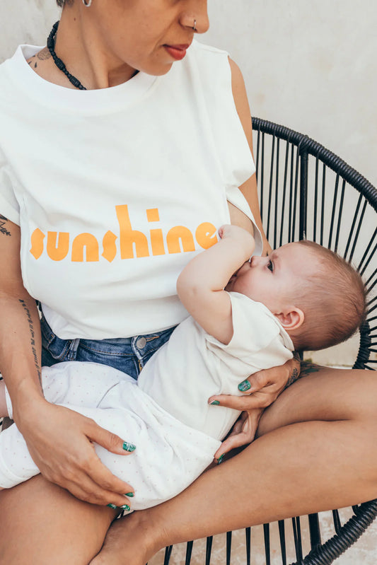 Playera de lactancia sin mangas sunshine