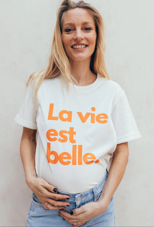 Playera de lactancia la vie est belle