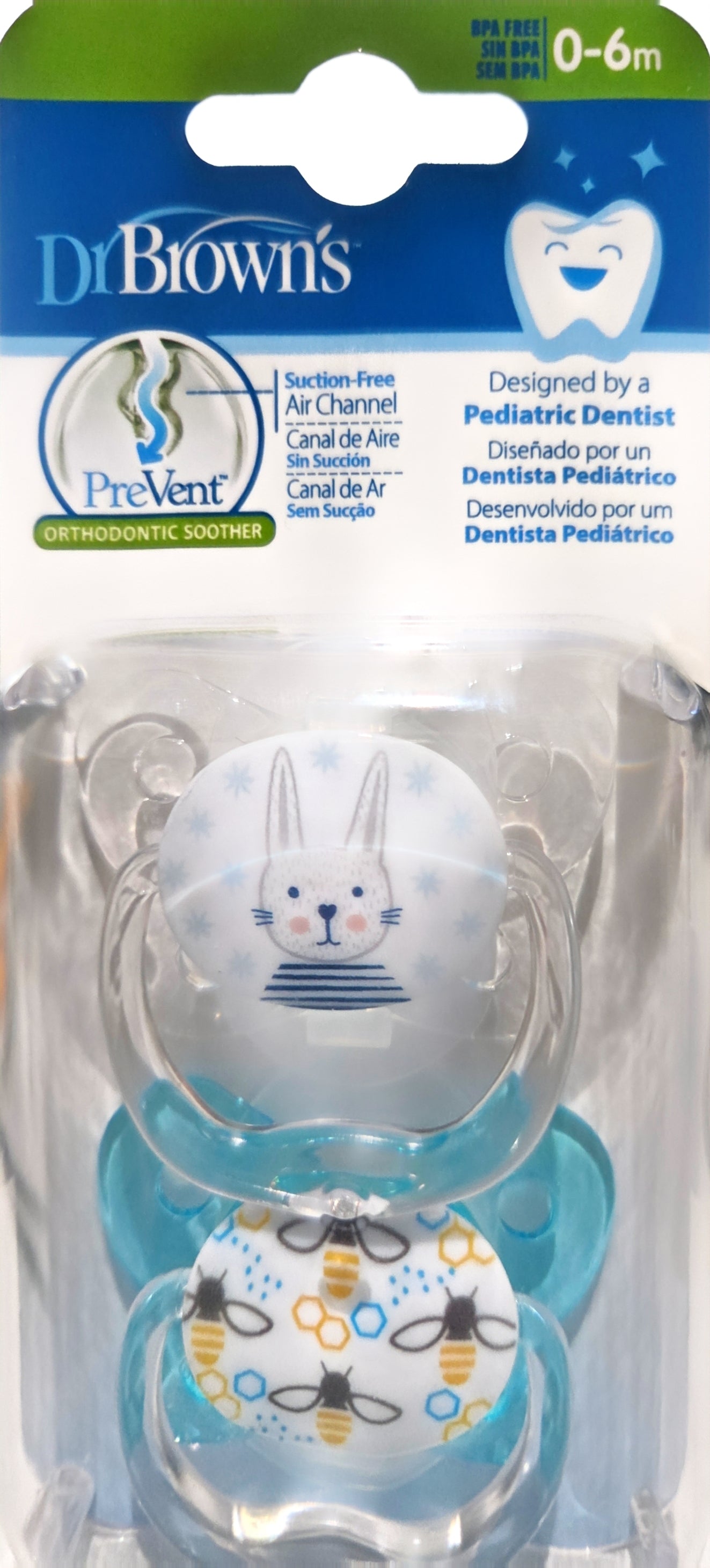 PreVent Pacifier 0-6m Dr Brown's 2pqte