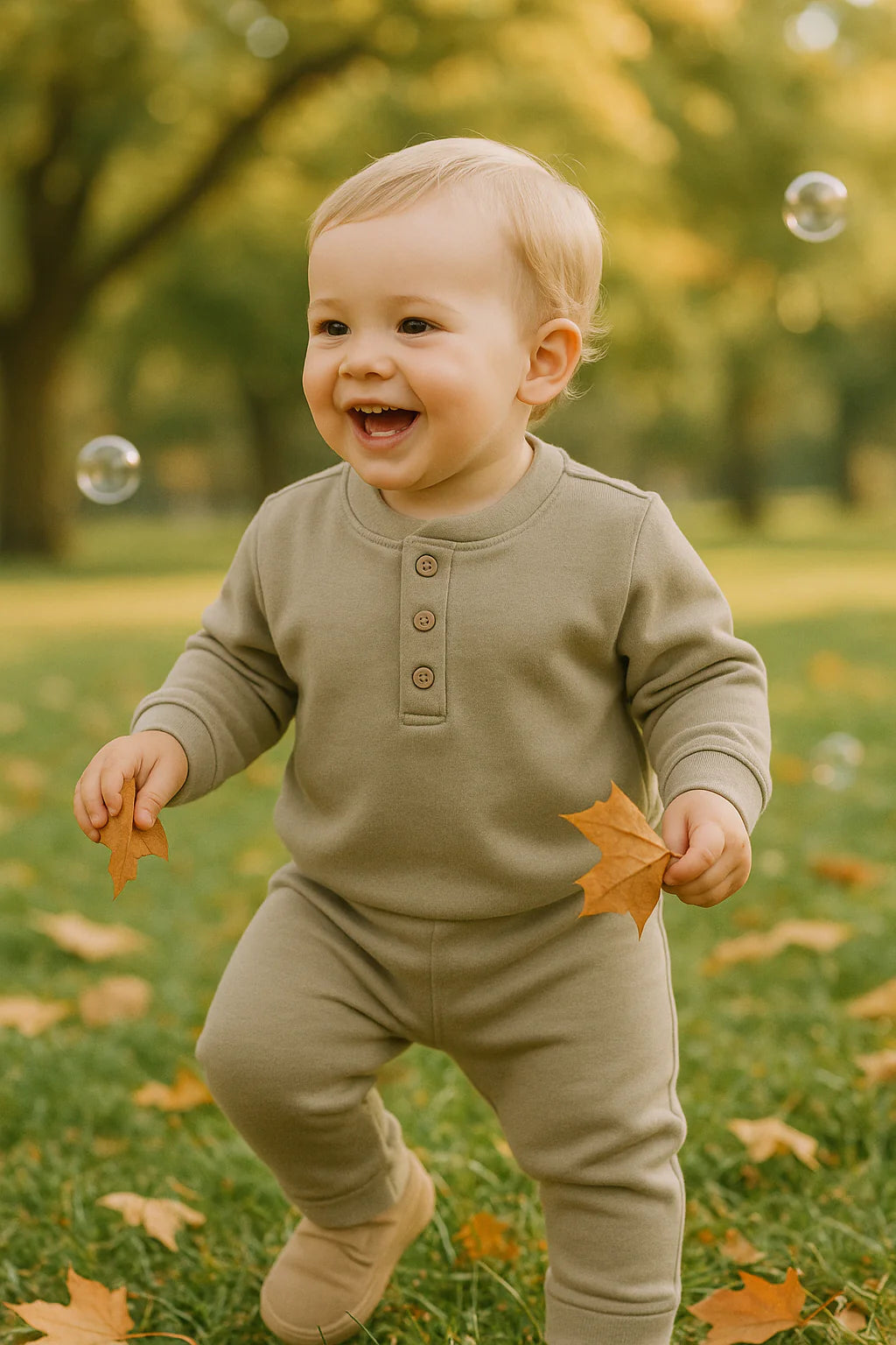 Two-Piece Henley Set
