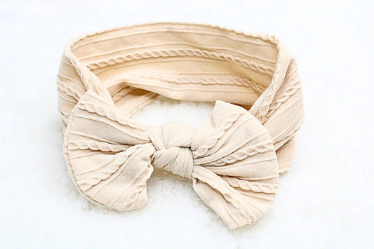 Baby Bow Headband Nude Colors