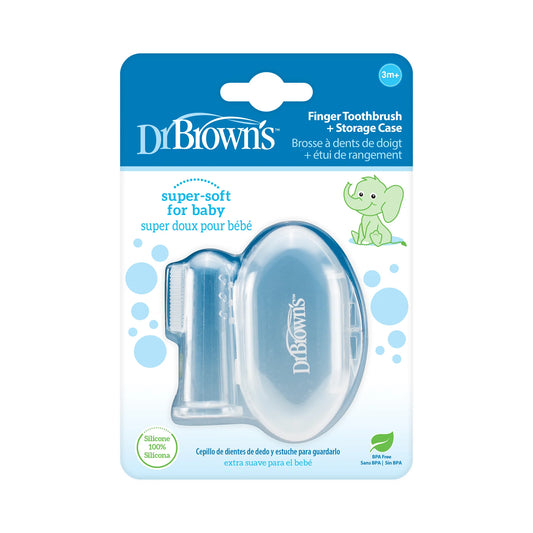 Dr. Brown's Silicone Finger Toothbrush and Storage Case, 1-Pack