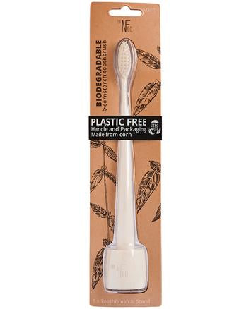 NFco Ivory Desert Bio Toothbrush & Stand